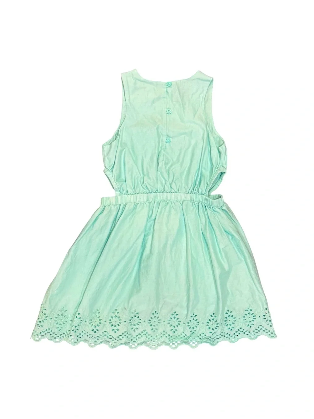GAP Kids | Eyelet Cutout Sleeveless Dress Aqua Girls Medium